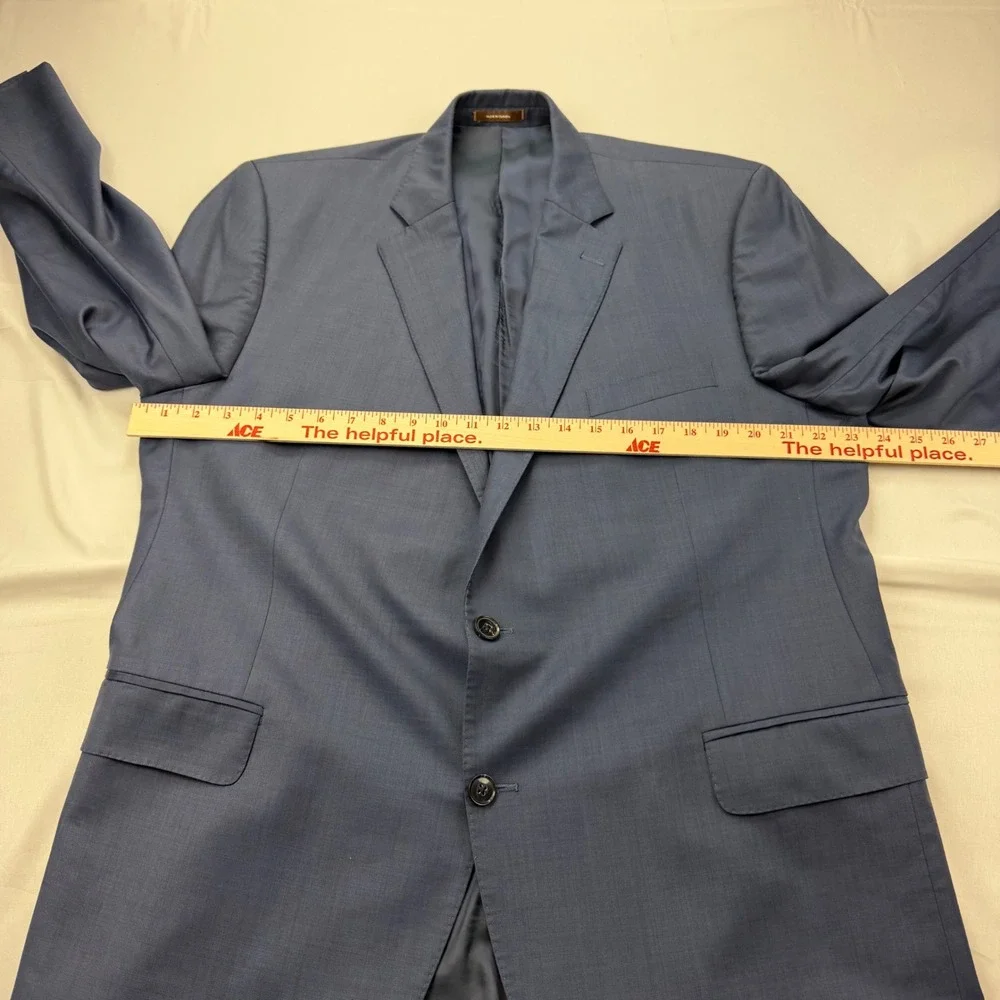 Peter Millar Blazer Mens 48T‎ Blue 100% Wool 2 Button Tailored Suit Jacket